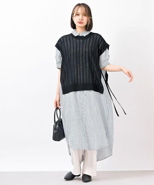 rps(アールピーエス)の「サイドリボンニットベスト(ベスト・レディース・ブラック/ベージュ/ベージュ系その他/グリーン系その他・フリー)」の5枚目の写真