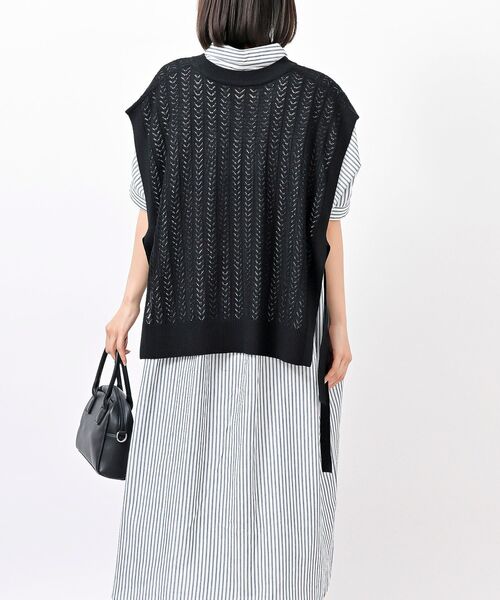 rps(アールピーエス)の「サイドリボンニットベスト(ベスト・レディース・ブラック/ベージュ/ベージュ系その他/グリーン系その他・フリー)」の7枚目の写真