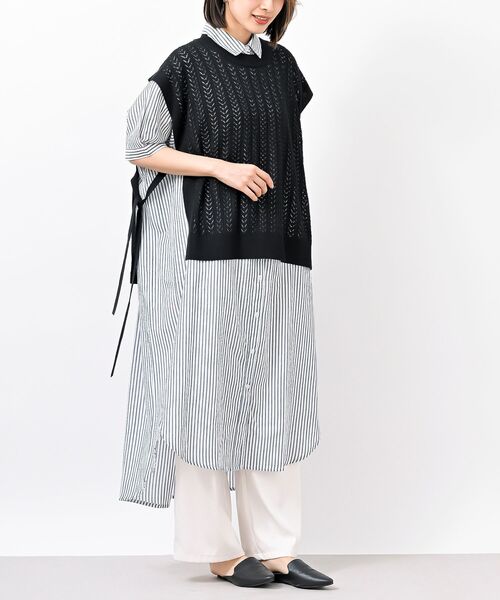 rps(アールピーエス)の「サイドリボンニットベスト(ベスト・レディース・ブラック/ベージュ/ベージュ系その他/グリーン系その他・フリー)」の8枚目の写真