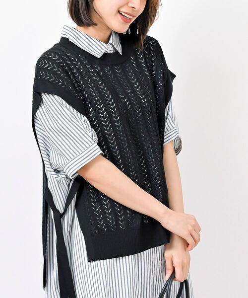 rps(アールピーエス)の「サイドリボンニットベスト(ベスト・レディース・ブラック/ベージュ/ベージュ系その他/グリーン系その他・フリー)」の12枚目の写真