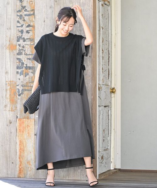 rps(アールピーエス)の「サイドリボンニットベスト(ベスト・レディース・ブラック/ベージュ/ベージュ系その他/グリーン系その他・フリー)」の13枚目の写真