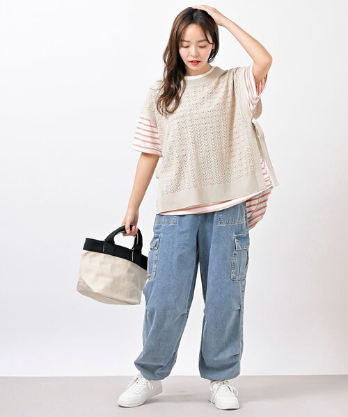 rps(アールピーエス)の「サイドリボンニットベスト(ベスト・レディース・ブラック/ベージュ/ベージュ系その他/グリーン系その他・フリー)」の14枚目の写真