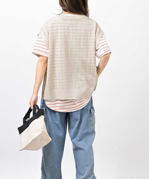 rps(アールピーエス)の「サイドリボンニットベスト(ベスト・レディース・ブラック/ベージュ/ベージュ系その他/グリーン系その他・フリー)」の16枚目の写真