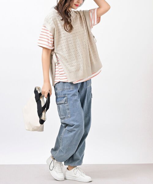 rps(アールピーエス)の「サイドリボンニットベスト(ベスト・レディース・ブラック/ベージュ/ベージュ系その他/グリーン系その他・フリー)」の17枚目の写真