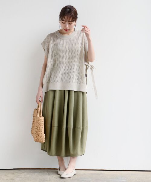 rps(アールピーエス)の「サイドリボンニットベスト(ベスト・レディース・ブラック/ベージュ/ベージュ系その他/グリーン系その他・フリー)」の22枚目の写真