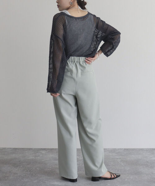 fredy emue（フレディエミュ）の「【fredye mue/フレディエミュ】タックスラックスパンツ（スラックス・レディース・チャコールグレー/ミント/ブラック・36/38）」の7枚目の写真