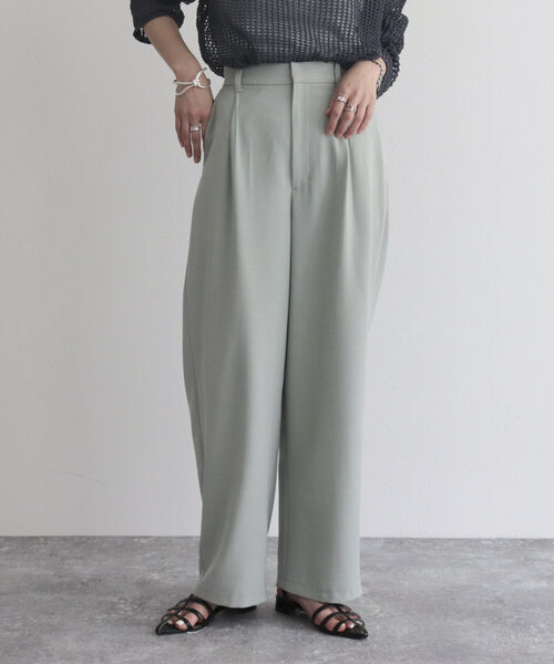 fredy emue（フレディエミュ）の「【fredye mue/フレディエミュ】タックスラックスパンツ（スラックス・レディース・チャコールグレー/ミント/ブラック・36/38）」の9枚目の写真