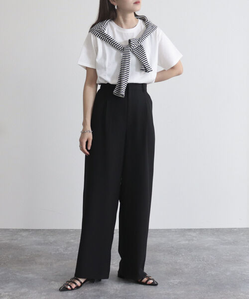 fredy emue（フレディエミュ）の「【fredye mue/フレディエミュ】タックスラックスパンツ（スラックス・レディース・チャコールグレー/ミント/ブラック・36/38）」の12枚目の写真