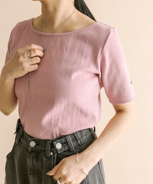 mline（エムライン）の「[mline] ちび半袖Tシャツ（Tシャツ/カットソー・レディース・ピンク/ベージュ/ブルー/オフホワイト/ブラック/ホワイト系その他/グレー系その他/ピンク系その他・FREE）」の21枚目の写真