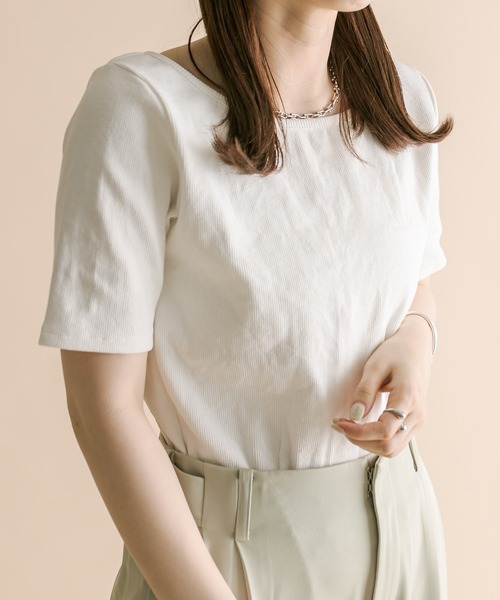 mline（エムライン）の「[mline] ちび半袖Tシャツ（Tシャツ/カットソー