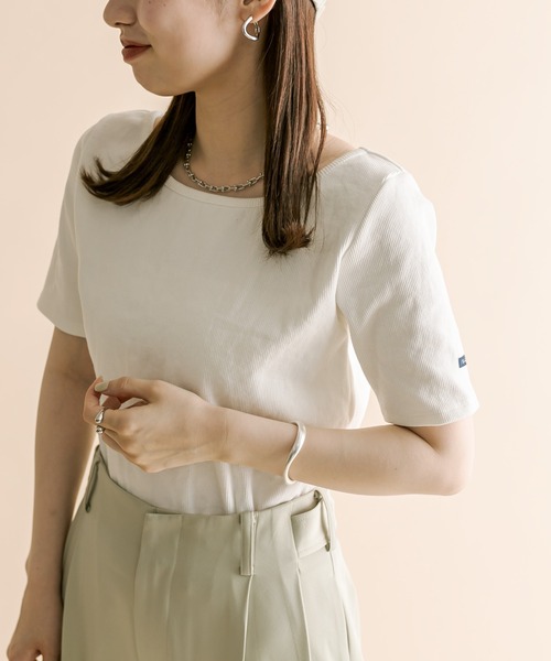 mline（エムライン）の「[mline] ちび半袖Tシャツ（Tシャツ/カットソー・レディース・ピンク/ベージュ/ブルー/オフホワイト/ブラック/ホワイト系その他/グレー系その他/ピンク系その他・FREE）」の11枚目の写真