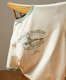 FREAK'S STORE | 【限定展開】w/ the Parks/ウィズザパークス　Details.. color ringer print tee/プリントリンガーTシャツ(Tシャツ/カットソー)