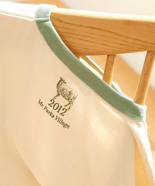 FREAK'S STORE（フリークスストア）の「【限定展開】w/ the Parks/ウィズザパークス　Details.. color ringer print tee/プリントリンガーTシャツ（Tシャツ/カットソー・レディース・ブラック/グリーン・ﾌﾘ-）」の13枚目の写真