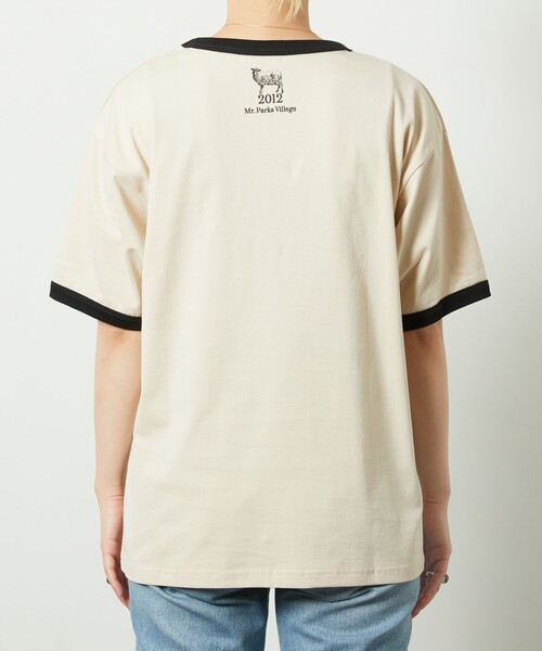 FREAK'S STORE（フリークスストア）の「【限定展開】w/ the Parks/ウィズザパークス　Details.. color ringer print tee/プリントリンガーTシャツ（Tシャツ/カットソー・レディース・ブラック/グリーン・ﾌﾘ-）」の16枚目の写真