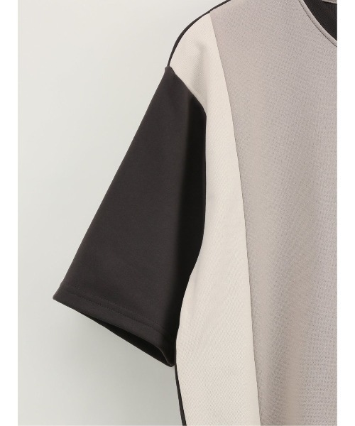 m.f.editorial（エムエフエディトリアル）の「【吸水速乾 UVカット ストレッチ】KAITEKI 縦切替 クルー半袖Ｔシャツ（Tシャツ/カットソー・メンズ・グリーン系その他/アイボリー/グレー系その他2・LARGE/MEDIUM/X-LARGE）」の8枚目の写真