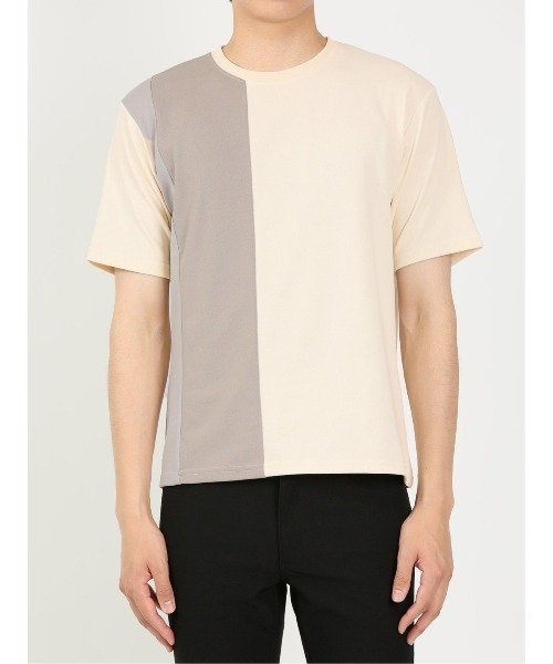 m.f.editorial（エムエフエディトリアル）の「【吸水速乾 UVカット ストレッチ】KAITEKI 縦切替 クルー半袖Ｔシャツ（Tシャツ/カットソー・メンズ・グリーン系その他/アイボリー/グレー系その他2・LARGE/MEDIUM/X-LARGE）」の11枚目の写真