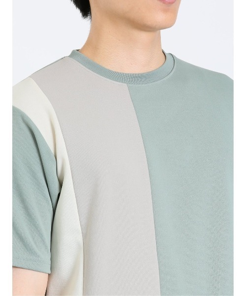 m.f.editorial（エムエフエディトリアル）の「【吸水速乾 UVカット ストレッチ】KAITEKI 縦切替 クルー半袖Ｔシャツ（Tシャツ/カットソー・メンズ・グリーン系その他/アイボリー/グレー系その他2・LARGE/MEDIUM/X-LARGE）」の22枚目の写真