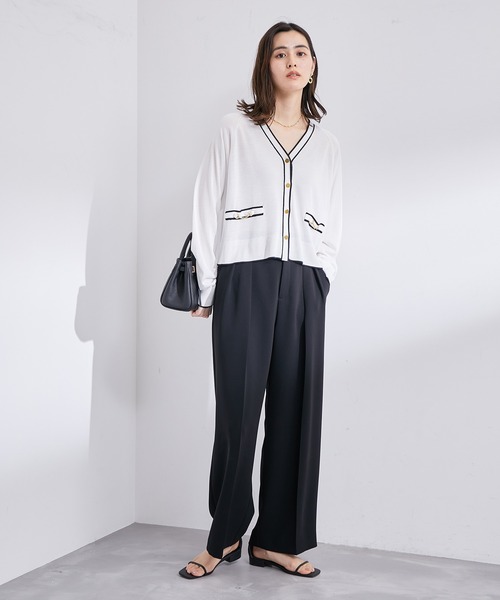 ROPE'（ロペ）の「ビット付きカーディガン（カーディガン/ボレロ・レディース・ブラック/ホワイト・38）」の18枚目の写真