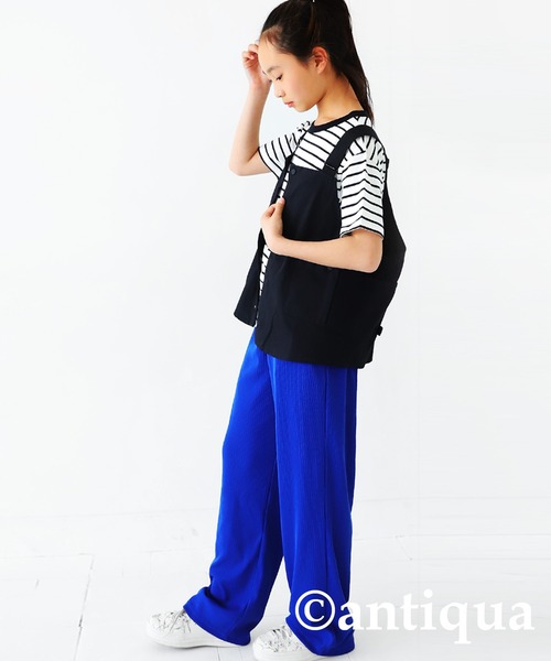 antiqua（アンティカ）の「接触冷感リブパンツ（その他パンツ・キッズ・ブラック/レッド/グリーン/ブルー/ライトグレー・160/120/140/130/150）」の4枚目の写真