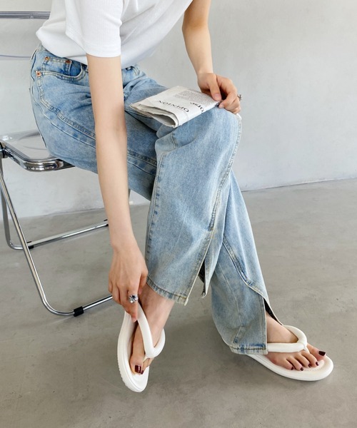 MYMOOD.(マイムード)の「EVAエアリーチューブサンダル(サンダル・レディース・グリーン/ブラック/ホワイト/ピンク・M/L)」の5枚目の写真