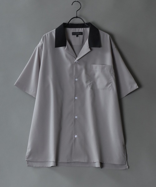SITRY（シトリー）の「Drape Open Collar Shirt/ドレープ オープンカラー 半袖シャツ（シャツ/ブラウス・メンズ・モカ/ブルー系その他/チャコール/ブラック系その他4/ライトグリーン/ホワイト系その他/ベージュ系その他/ライトグレー/ホワイト/グレー系その他/ブラウン系その他/ブラック系その他2/ブルー系その他2/ブルー系その他3/ブルーグレー/ブラック/ライトブルー/ダークグリーン/ブラック系その他/ターコイズブルー/ブラック系その他3/ブラック系その他5/ブラウン系その他2・M/L/LL）」の11枚目の写真