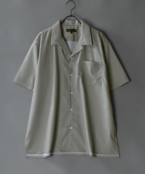 SITRY（シトリー）の「Drape Open Collar Shirt/ドレープ オープンカラー 半袖シャツ（シャツ/ブラウス・メンズ・モカ/ブルー系その他/チャコール/ブラック系その他4/ライトグリーン/ホワイト系その他/ベージュ系その他/ライトグレー/ホワイト/グレー系その他/ブラウン系その他/ブラック系その他2/ブルー系その他2/ブルー系その他3/ブルーグレー/ブラック/ライトブルー/ダークグリーン/ブラック系その他/ターコイズブルー/ブラック系その他3/ブラック系その他5/ブラウン系その他2・M/L/LL）」の16枚目の写真
