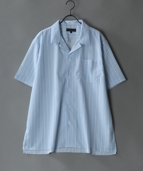 SITRY（シトリー）の「Drape Open Collar Shirt/ドレープ オープンカラー 半袖シャツ（シャツ/ブラウス・メンズ・モカ/ブルー系その他/チャコール/ブラック系その他4/ライトグリーン/ホワイト系その他/ベージュ系その他/ライトグレー/ホワイト/グレー系その他/ブラウン系その他/ブラック系その他2/ブルー系その他2/ブルー系その他3/ブルーグレー/ブラック/ライトブルー/ダークグリーン/ブラック系その他/ターコイズブルー/ブラック系その他3/ブラック系その他5/ブラウン系その他2・M/L/LL）」の21枚目の写真