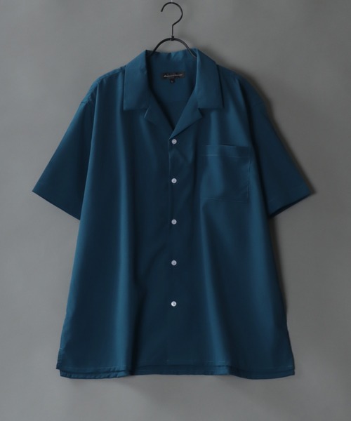 SITRY（シトリー）の「Drape Open Collar Shirt/ドレープ オープンカラー 半袖シャツ（シャツ/ブラウス・メンズ・モカ/ブルー系その他/チャコール/ブラック系その他4/ライトグリーン/ホワイト系その他/ベージュ系その他/ライトグレー/ホワイト/グレー系その他/ブラウン系その他/ブラック系その他2/ブルー系その他2/ブルー系その他3/ブルーグレー/ブラック/ライトブルー/ダークグリーン/ブラック系その他/ターコイズブルー/ブラック系その他3/ブラック系その他5/ブラウン系その他2・M/L/LL）」の20枚目の写真