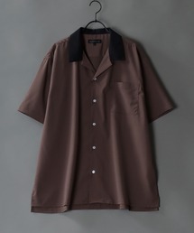 Drape Open Collar Shirt/ドレープ オープンカラー 半袖シャツ