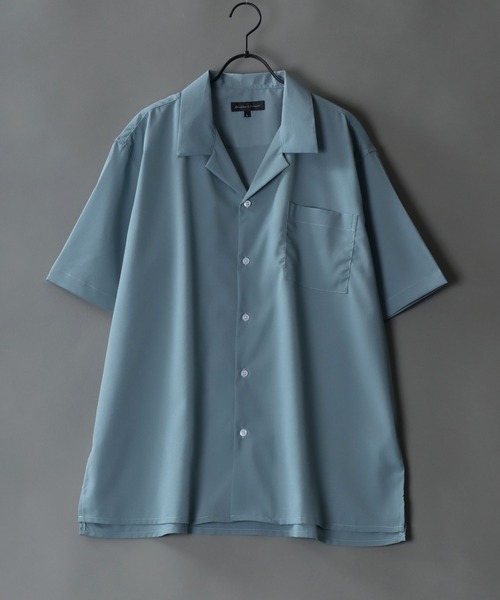 SITRY（シトリー）の「Drape Open Collar Shirt/ドレープ オープンカラー 半袖シャツ（シャツ/ブラウス・メンズ・モカ/ブルー系その他/チャコール/ブラック系その他4/ライトグリーン/ホワイト系その他/ベージュ系その他/ライトグレー/ホワイト/グレー系その他/ブラウン系その他/ブラック系その他2/ブルー系その他2/ブルー系その他3/ブルーグレー/ブラック/ライトブルー/ダークグリーン/ブラック系その他/ターコイズブルー/ブラック系その他3/ブラック系その他5/ブラウン系その他2・M/L/LL）」の19枚目の写真