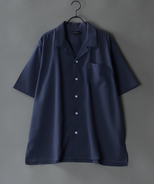 SITRY（シトリー）の「Drape Open Collar Shirt/ドレープ オープンカラー 半袖シャツ（シャツ/ブラウス・メンズ・モカ/ブルー系その他/チャコール/ブラック系その他4/ライトグリーン/ホワイト系その他/ベージュ系その他/ライトグレー/ホワイト/グレー系その他/ブラウン系その他/ブラック系その他2/ブルー系その他2/ブルー系その他3/ブルーグレー/ブラック/ライトブルー/ダークグリーン/ブラック系その他/ターコイズブルー/ブラック系その他3/ブラック系その他5/ブラウン系その他2・M/L/LL）」の10枚目の写真