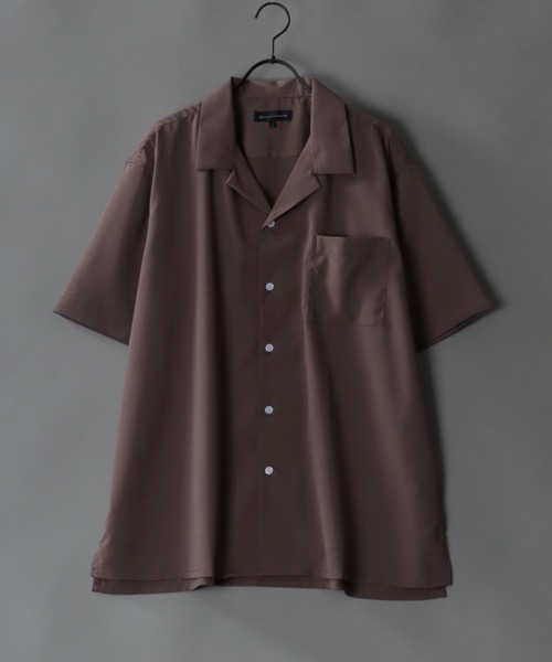 SITRY（シトリー）の「Drape Open Collar Shirt/ドレープ オープンカラー 半袖シャツ（シャツ/ブラウス・メンズ・モカ/ブルー系その他/チャコール/ブラック系その他4/ライトグリーン/ホワイト系その他/ベージュ系その他/ライトグレー/ホワイト/グレー系その他/ブラウン系その他/ブラック系その他2/ブルー系その他2/ブルー系その他3/ブルーグレー/ブラック/ライトブルー/ダークグリーン/ブラック系その他/ターコイズブルー/ブラック系その他3/ブラック系その他5/ブラウン系その他2・M/L/LL）」の13枚目の写真