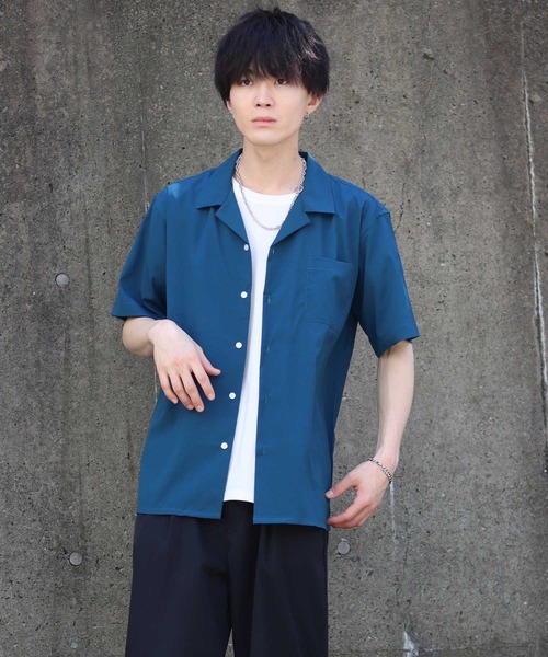 O.FILES INDIAN WEAVE DRAPE SHIRT ドレープシャツ SS24-INDIAN-WEAVE-SHIRT-BACK.