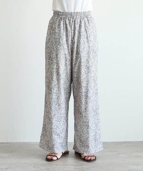 reca（レカ）の「ボタニカル柄イージーパンツ（その他パンツ・レディース・ベージュ/グレー・FREE）」の7枚目の写真