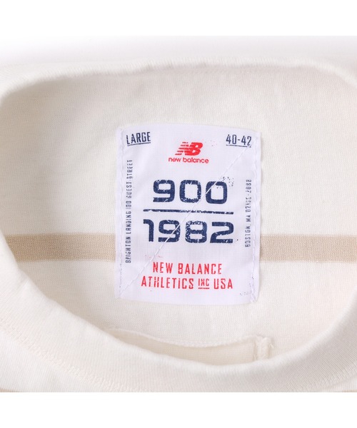 NEW BALANCE（ニューバランス）の「900 ストライプショートスリーブTシャツ（Tシャツ/カットソー・メンズ・ホワイト/ブラック・SMALL/X-LARGE/LARGE/MEDIUM）」の6枚目の写真