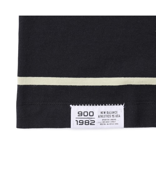 NEW BALANCE（ニューバランス）の「900 ストライプショートスリーブTシャツ（Tシャツ/カットソー・メンズ・ホワイト/ブラック・SMALL/X-LARGE/LARGE/MEDIUM）」の8枚目の写真