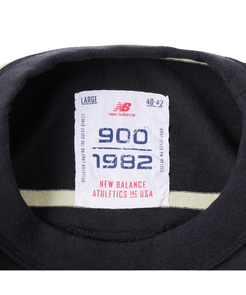 NEW BALANCE（ニューバランス）の「900 ストライプショートスリーブTシャツ（Tシャツ/カットソー・メンズ・ホワイト/ブラック・SMALL/X-LARGE/LARGE/MEDIUM）」の10枚目の写真