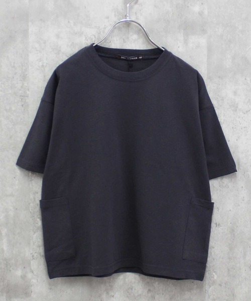 THE CASUAL(カジュアル)の「【USAコットン】サイドポケットBIG 半袖T(Tシャツ/カットソー・キッズ・グリーン系その他/オフホワイト/チャコール/ブラック/ベージュ/パープル・120cm/130cm/140cm/160cm/110cm/150cm)」の4枚目の写真