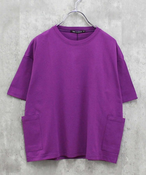 THE CASUAL(カジュアル)の「【USAコットン】サイドポケットBIG 半袖T(Tシャツ/カットソー・キッズ・グリーン系その他/オフホワイト/チャコール/ブラック/ベージュ/パープル・120cm/130cm/140cm/160cm/110cm/150cm)」の15枚目の写真
