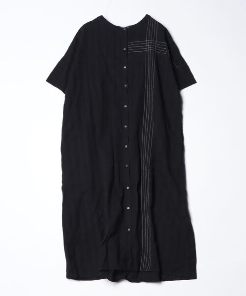 sandy（サンディー）の「【sandy】飾りステッチワンピース（ワンピース・レディース・ブラック/オフホワイト/ブルー・FREE）」の3枚目の写真