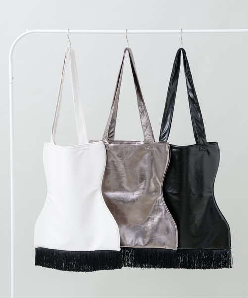 palomawool フリンジ付き　トートバッグ Gold or Silver? あなたならどっち？ New* Silver fringe tote