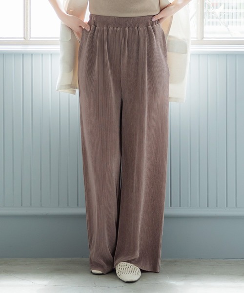 coca（coca）（コカ）の「シャイニープリーツパンツ（その他パンツ・レディース・ブルー/ブラック/ライトグリーン/ベージュ/パープル/イエロー・ONE SIZE）」の3枚目の写真