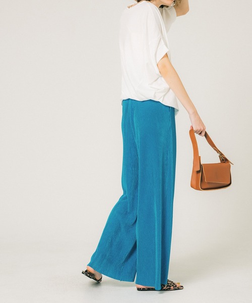 coca（coca）（コカ）の「シャイニープリーツパンツ（その他パンツ・レディース・ブルー/ブラック/ライトグリーン/ベージュ/パープル/イエロー・ONE SIZE）」の8枚目の写真