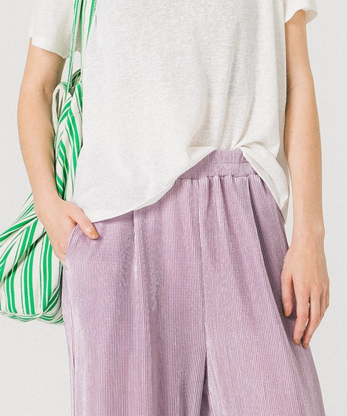 coca（coca）（コカ）の「シャイニープリーツパンツ（その他パンツ・レディース・ブルー/ブラック/ライトグリーン/ベージュ/パープル/イエロー・ONE SIZE）」の13枚目の写真