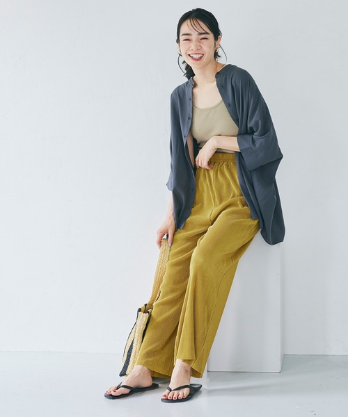 coca（coca）（コカ）の「シャイニープリーツパンツ（その他パンツ・レディース・ブルー/ブラック/ライトグリーン/ベージュ/パープル/イエロー・ONE SIZE）」の14枚目の写真