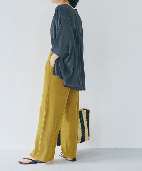 coca（coca）（コカ）の「シャイニープリーツパンツ（その他パンツ・レディース・ブルー/ブラック/ライトグリーン/ベージュ/パープル/イエロー・ONE SIZE）」の15枚目の写真