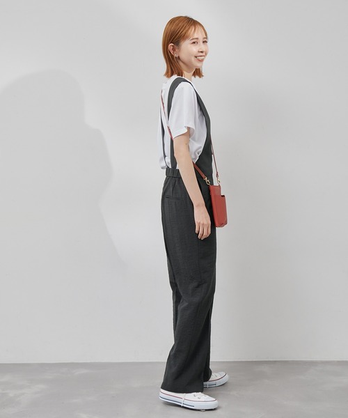 ROPE' PICNIC（ロペピクニック）の「【WEB限定】麻調ビンテージオールインワン（つなぎ/オールインワン・レディース・ブラック/チャコールグレー・36/38）」の11枚目の写真