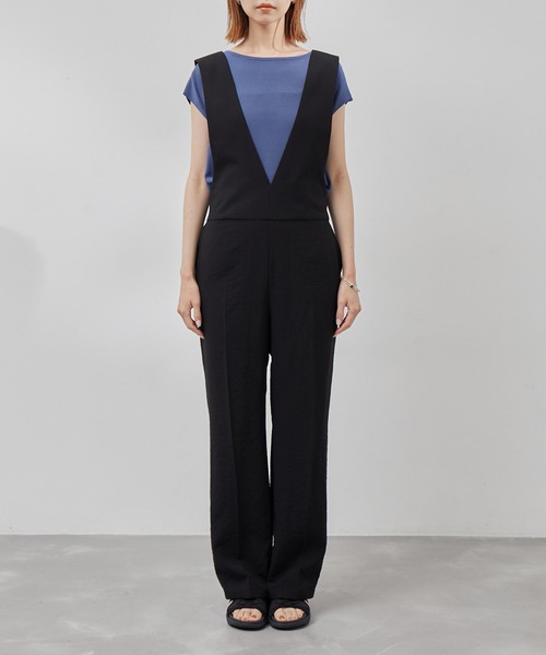 ROPE' PICNIC（ロペピクニック）の「【WEB限定】麻調ビンテージオールインワン（つなぎ/オールインワン・レディース・ブラック/チャコールグレー・36/38）」の19枚目の写真