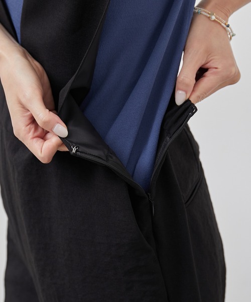 ROPE' PICNIC（ロペピクニック）の「【WEB限定】麻調ビンテージオールインワン（つなぎ/オールインワン・レディース・ブラック/チャコールグレー・36/38）」の22枚目の写真