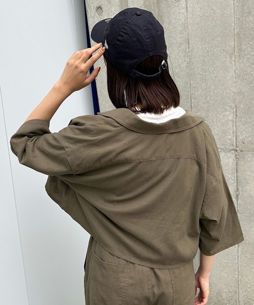 kutir（クティール）の「【セットアップ着用可能】開襟リネンライク